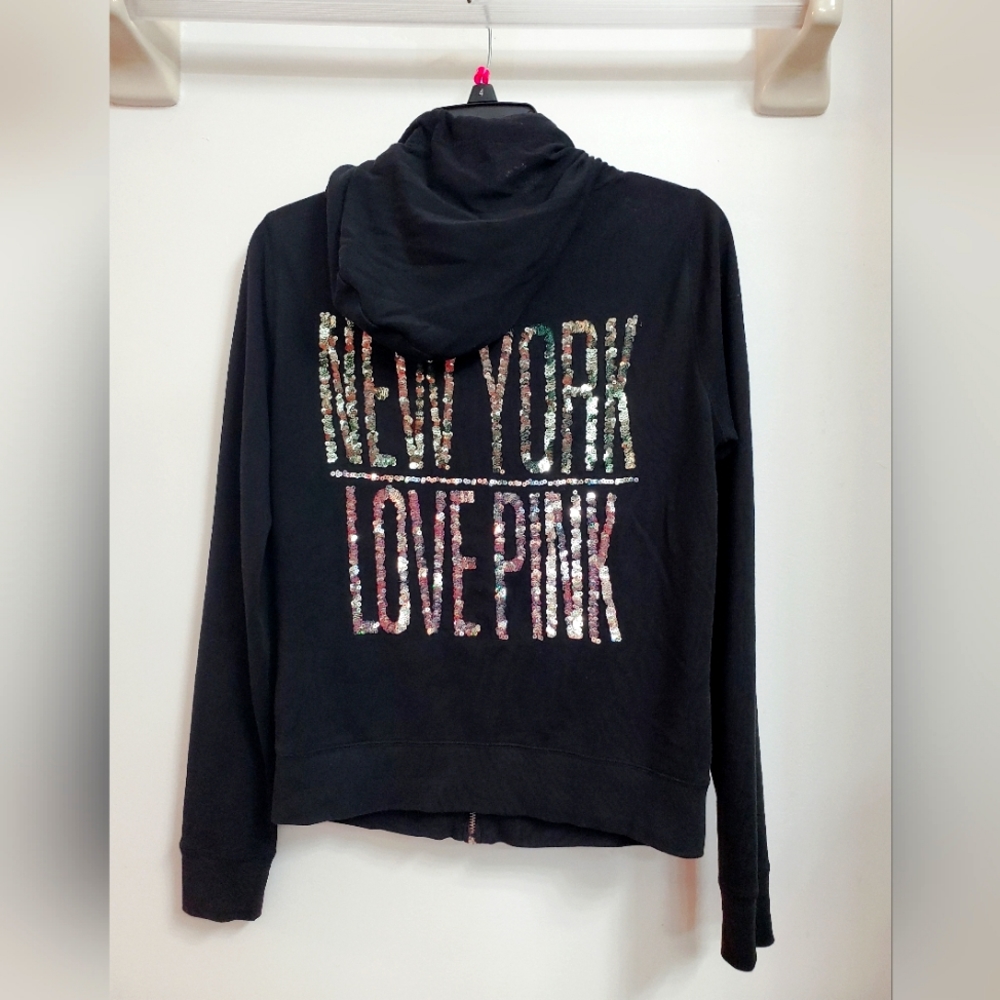 Pink VS full zip hoodie.